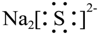 B. $\mathrm{Na_2S}$的电子式: