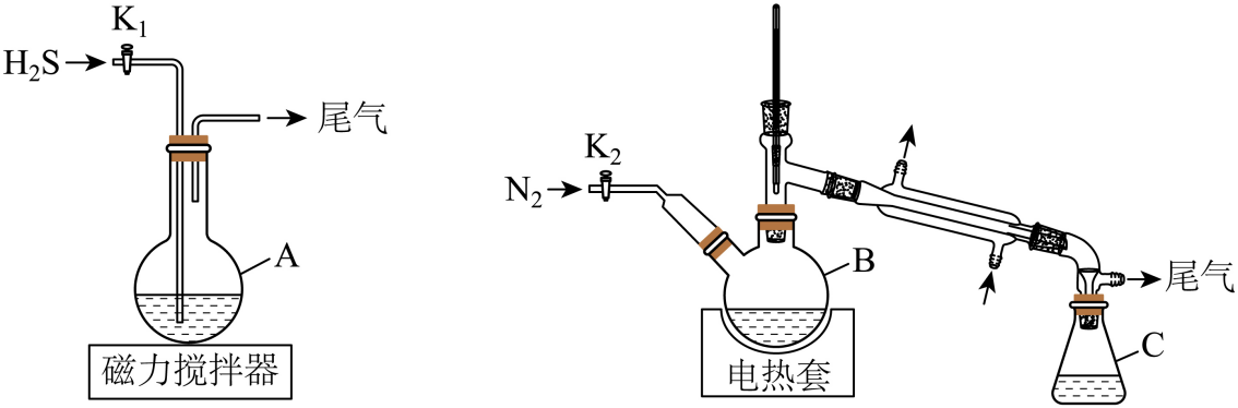 15、氢碘酸常用于合成碘化物。某化学兴趣小组用如图装置(夹持装置等略)制备氢碘酸。