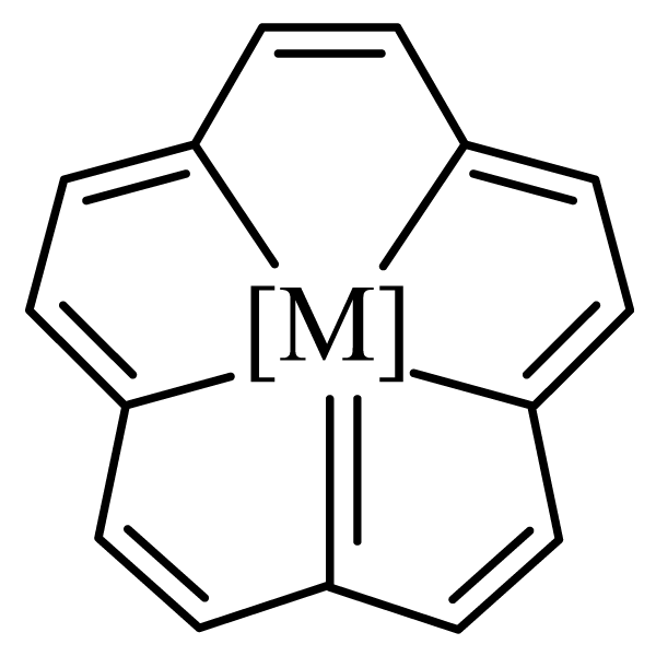 2、在法拉第发现苯200周年之际,我国科学家首次制备了以金属M为中心的多烯环配合物。该配合物具有芳香性,其多烯环结构(如图)形似梅花。该多烯环上